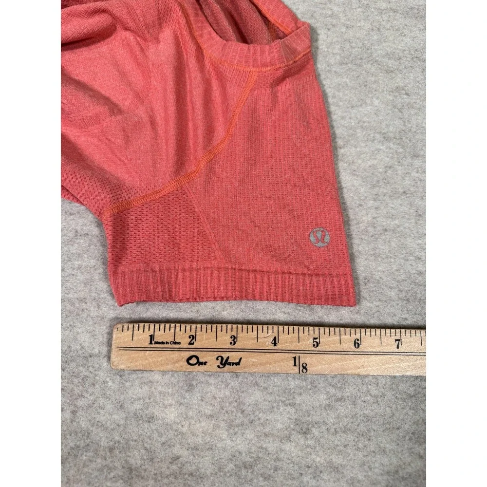 Lululemon Swiftly Tech Shirt Womens 6 Pink Seamless Short Sleeve Run Yoga Top